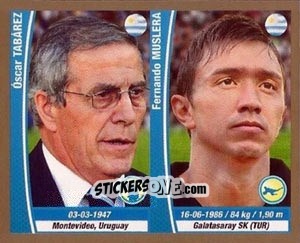 Sticker Oscar Tabarez / Fernando Muslera - Copa Mundial Brasil 2014 n. 212 - Navarrete