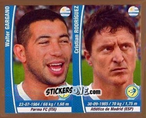 Sticker Walter Gargano / Cristian Rodriguez - Copa Mundial Brasil 2014 n. 217 - Navarrete