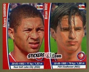 Sticker Alvaro Saborio / Bryan Ruiz - Copa Mundial Brasil 2014 n. 227 - Navarrete