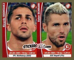 Sticker Ricardo Rodriguez/ Valon Behrami - Copa Mundial Brasil 2014 n. 277 - Navarrete