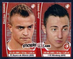 Sticker Xherdan Shaqiri/ Josip Drmic - Copa Mundial Brasil 2014 n. 281r - Navarrete