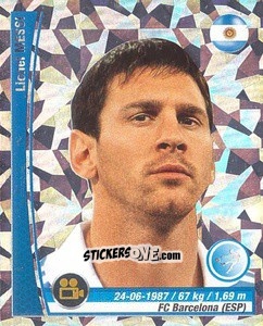 Sticker Lionel Messi - Copa Mundial Brasil 2014 n. 296p - Navarrete