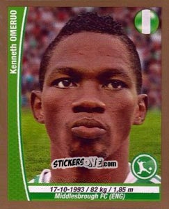 Sticker Kenneth Omeruo - Copa Mundial Brasil 2014 n. 308 - Navarrete