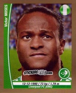 Sticker Victor Moses - Copa Mundial Brasil 2014 n. 317 - Navarrete