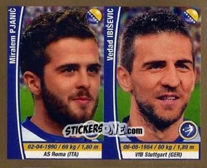 Sticker Miralem Pjanic/ Vedad Ibisevic - Copa Mundial Brasil 2014 n. 326 - Navarrete