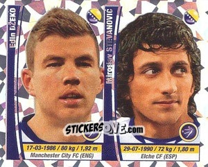 Sticker Edin Dzeko/ Miroslav Stevanovic - Copa Mundial Brasil 2014 n. 327p - Navarrete