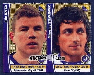 Sticker Edin Dzeko/ Miroslav Stevanovic - Copa Mundial Brasil 2014 n. 327r - Navarrete