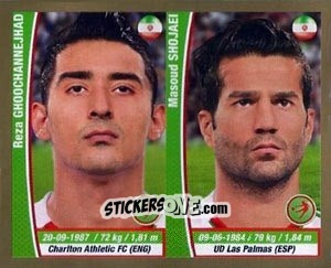 Sticker Reza Ghoochannejhad/ Masoud Shojaei - Copa Mundial Brasil 2014 n. 335 - Navarrete
