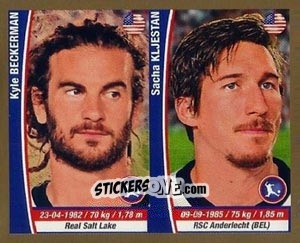 Sticker Kyle Beckerman / Sacha Kljestan - Copa Mundial Brasil 2014 n. 385 - Navarrete