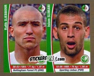 Sticker Rafik Djebbour/ Islam Slimani - Copa Mundial Brasil 2014 n. 435 - Navarrete