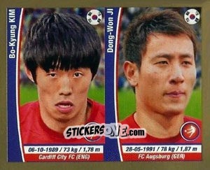 Sticker Bo-Kyung Kim/ Dong-Woo Ji - Copa Mundial Brasil 2014 n. 442 - Navarrete