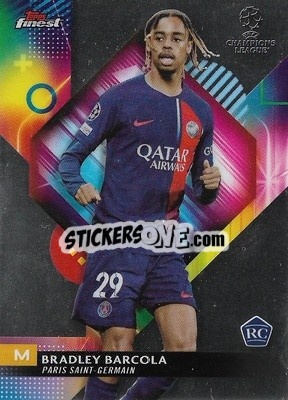 Sticker Bradley Barcola - Finest UEFA Club Competitions 2023-2024
 n. 102 - Topps