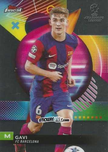 Figurina Gavi - Finest UEFA Club Competitions 2023-2024
 n. 110 - Topps