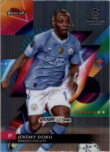 Figurina Jeremy Doku - Finest UEFA Club Competitions 2023-2024
 n. 17 - Topps
