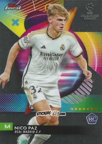 Sticker Nico Paz - Finest UEFA Club Competitions 2023-2024
 n. 71 - Topps