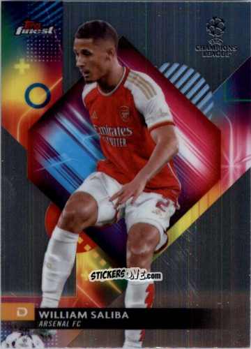 Figurina William Saliba - Finest UEFA Club Competitions 2023-2024
 n. 39 - Topps