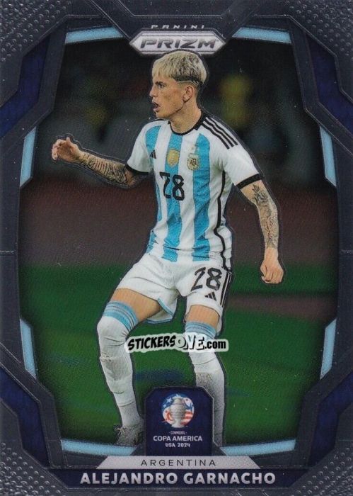 Figurina Alejandro Garnacho - Prizm Copa America 2023-2024
 n. 15 - Panini