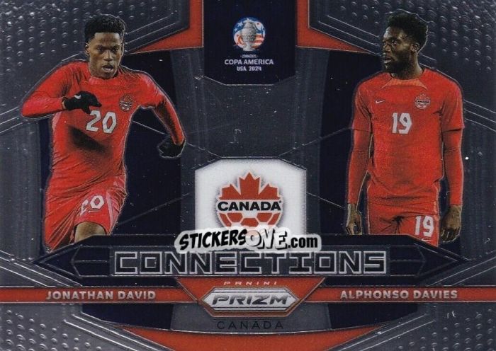 Sticker Alphonso Davies / Jonathan David - Prizm Copa America 2023-2024
 n. C4 - Panini