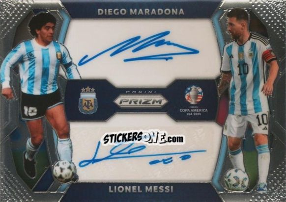Sticker Diego Maradona / Lionel Messi - Prizm Copa America 2023-2024
 n. DS9 - Panini