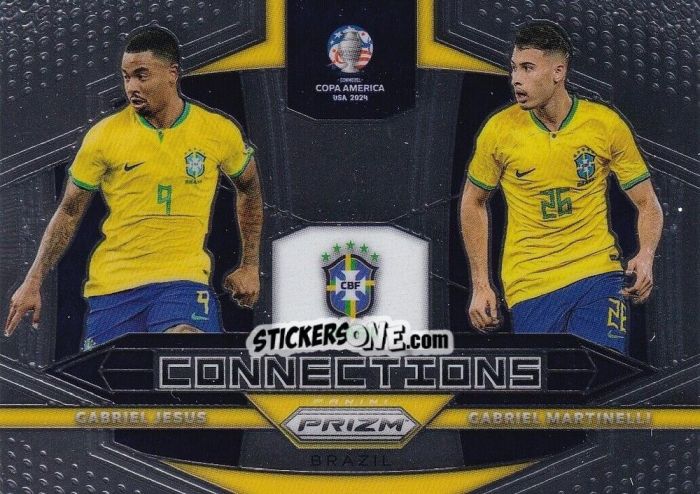 Sticker Gabriel Jesus / Gabriel Martinelli - Prizm Copa America 2023-2024
 n. C3 - Panini