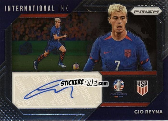 Sticker Gio Reyna - Prizm Copa America 2023-2024
 n. II11 - Panini