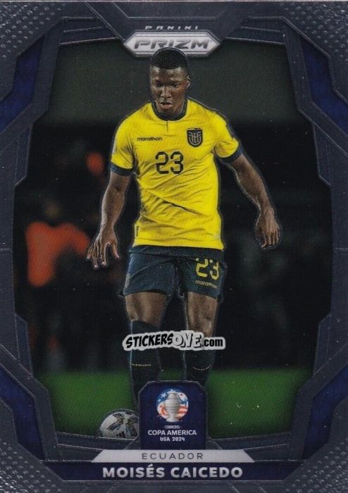 Figurina Moises Caicedo - Prizm Copa America 2023-2024
 n. 65 - Panini