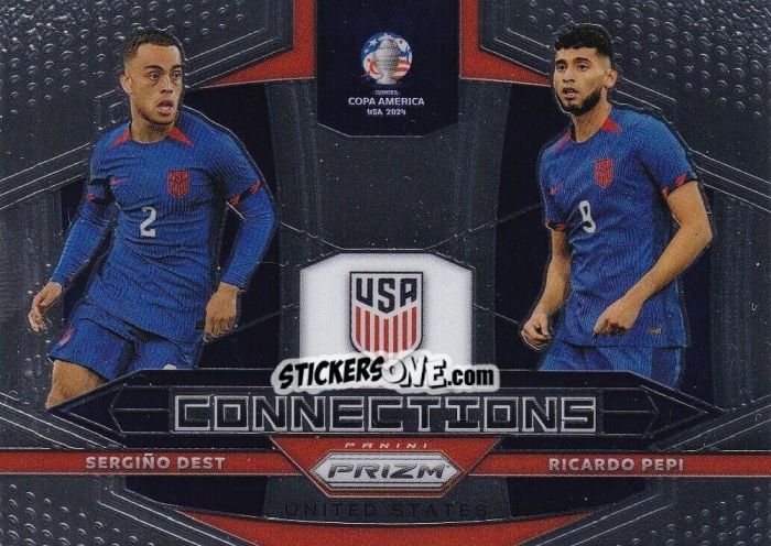 Sticker Ricardo Pepi / Sergino Dest - Prizm Copa America 2023-2024
 n. C16 - Panini