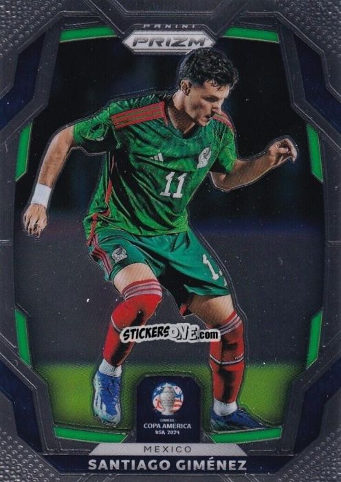 Sticker Santiago Gimenez - Prizm Copa America 2023-2024
 n. 128 - Panini