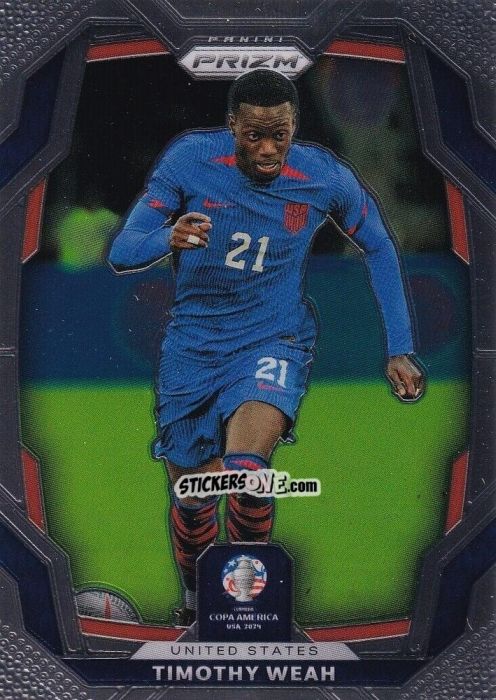 Sticker Timothy Weah - Prizm Copa America 2023-2024
 n. 157 - Panini