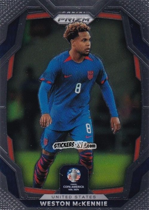 Sticker Weston McKennie - Prizm Copa America 2023-2024
 n. 152 - Panini