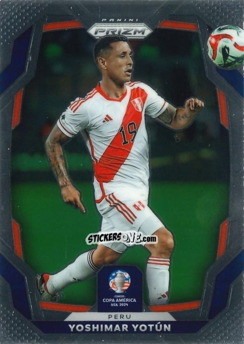 Sticker Yoshimar Yotun - Prizm Copa America 2023-2024
 n. 87 - Panini