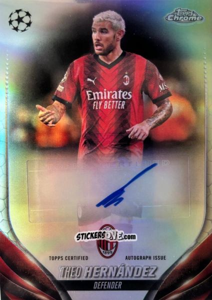 Figurina Theo Hernández - UEFA Club Competitions Chrome 2023-2024
 n. CA-HT - Topps