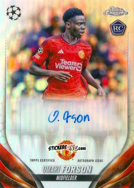 Sticker Omari Forson - UEFA Club Competitions Chrome 2023-2024
 n. CA-OF - Topps