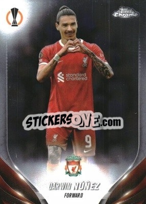 Sticker Darwin Núñez - UEFA Club Competitions Chrome 2023-2024
 n. 41 - Topps