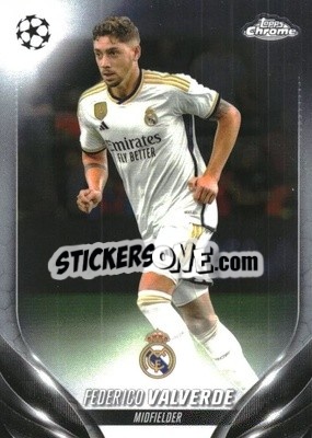Sticker Federico Valverde - UEFA Club Competitions Chrome 2023-2024
 n. 99 - Topps