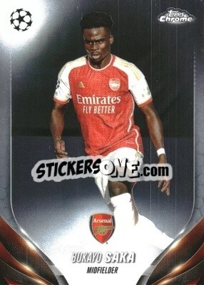 Sticker Bukayo Saka - UEFA Club Competitions Chrome 2023-2024
 n. 148 - Topps