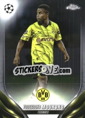 Sticker Youssoufa Moukoko - UEFA Club Competitions Chrome 2023-2024
 n. 157 - Topps