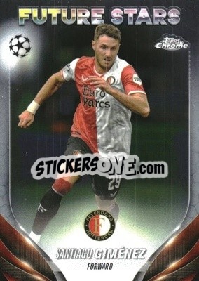 Sticker Santiago Giménez - UEFA Club Competitions Chrome 2023-2024
 n. 195 - Topps