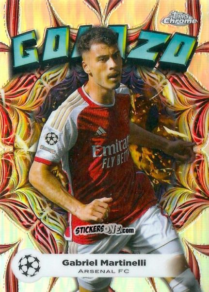 Sticker Gabriel Martinelli - UEFA Club Competitions Chrome 2023-2024
 n. GL-11 - Topps