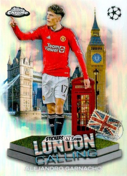 Sticker Alejandro Garnacho - UEFA Club Competitions Chrome 2023-2024
 n. LC-9 - Topps