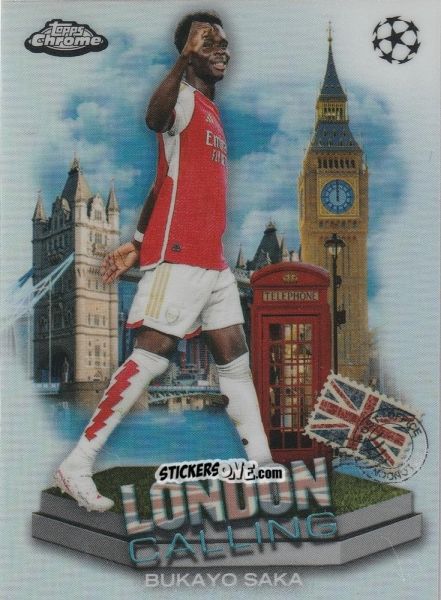Sticker Bukayo Saka - UEFA Club Competitions Chrome 2023-2024
 n. LC-14 - Topps