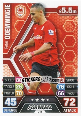 Sticker Peter Odemwingie - English Premier League 2013-2014. Match Attax Extra n. U11 - Topps
