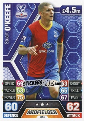 Cromo Stuart O'Keefe - English Premier League 2013-2014. Match Attax Extra n. U14 - Topps