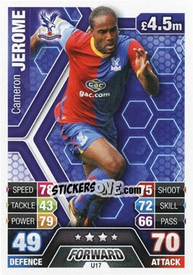 Cromo Cameron Jerome - English Premier League 2013-2014. Match Attax Extra n. U17 - Topps