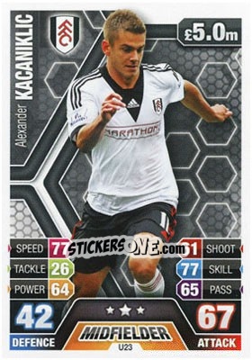 Sticker Alexander Kacaniklic - English Premier League 2013-2014. Match Attax Extra n. U23 - Topps
