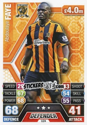 Sticker Abdoulaye Faye - English Premier League 2013-2014. Match Attax Extra - Topps