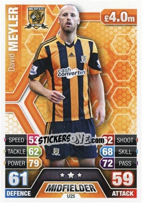 Sticker David Meyler - English Premier League 2013-2014. Match Attax Extra n. U25 - Topps