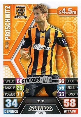 Sticker Nick Proschwitz - English Premier League 2013-2014. Match Attax Extra - Topps