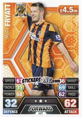 Sticker Matty Fryatt - English Premier League 2013-2014. Match Attax Extra n. U27 - Topps