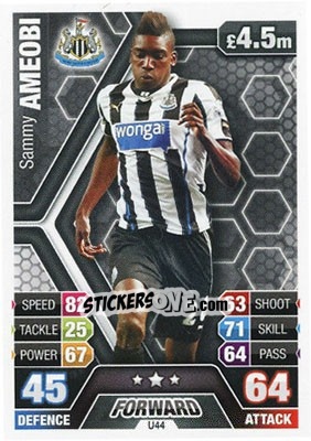 Cromo Sammy Ameobi - English Premier League 2013-2014. Match Attax Extra n. U44 - Topps